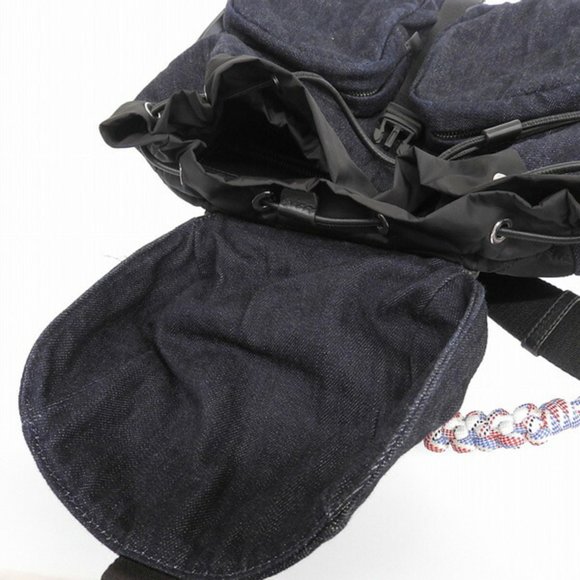 MONCLER Cotton DAUPHINE LARGE Rucksack Backpack F109B5A70010 Blue Ladies - Picture 8 of 10